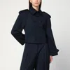 Alexander Mcqueen Short Double-breasted Navy Blue Jacket