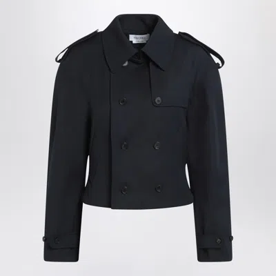 ALEXANDER MCQUEEN ALEXANDER MCQUEEN SHORT DOUBLE-BREASTED NAVY BLUE JACKET