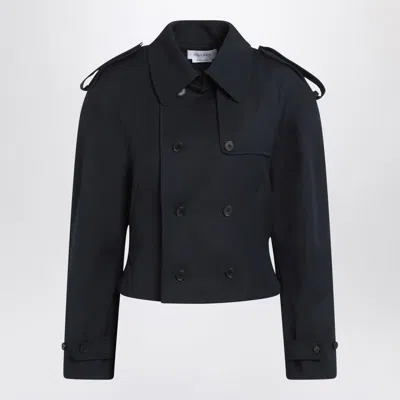 ALEXANDER MCQUEEN ALEXANDER MCQUEEN SHORT DOUBLE-BREASTED NAVY JACKET