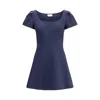 Alexander Mcqueen Square Neckline Knee Length Dress With Panel Detailing