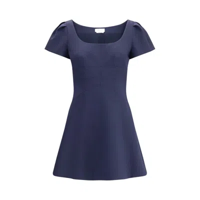 ALEXANDER MCQUEEN SHORT DRESS WITH SHORT GATHERED SLEEVES