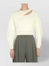 Alexander Mcqueen Cropped Cotton Knit With Ribbed Cuffs