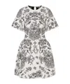 Alexander Mcqueen Short Sleeve Dress In Gray