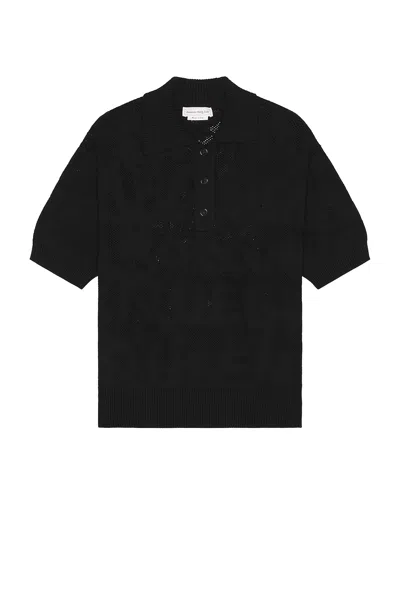 Alexander Mcqueen Short Sleeve Polo In Black