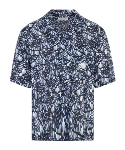 ALEXANDER MCQUEEN ALEXANDER MCQUEEN FEATHER PRINTED SHORT SLEEVED SHIRT