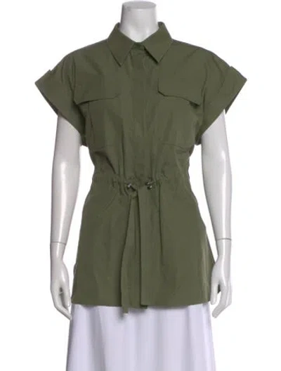 Pre-owned Alexander Mcqueen Short Sleeve Top In Green