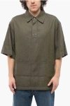 Alexander Mcqueen Short-sleeved Cotton Shirt With Patch Pockets
