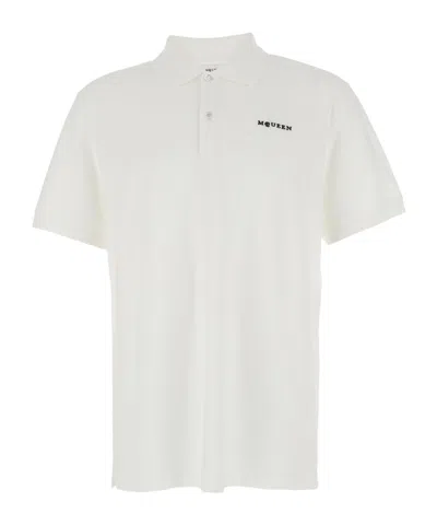 ALEXANDER MCQUEEN ALEXANDER MCQUEEN LOGO EMBROIDERED SHORT-SLEEVED POLO SHIRT