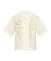 Alexander Mcqueen Long-sleeved Printed Shirt In White