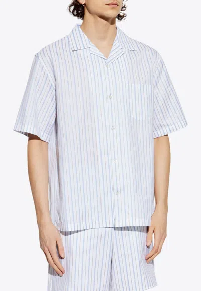 ALEXANDER MCQUEEN SHORT-SLEEVED SHIRT WITH STRIPED PATTERN