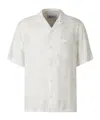 Alexander Mcqueen Short Sleeved Skull Jacquard Shirt In White