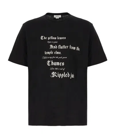 ALEXANDER MCQUEEN ALEXANDER MCQUEEN TEXT-PRINTED CREWNECK T-SHIRT