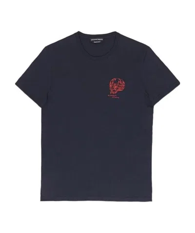 Alexander Mcqueen Short-sleeved T-shirt In Blue
