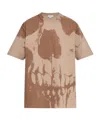 Alexander Mcqueen Men's Large Skull-print T-shirt In Beige
