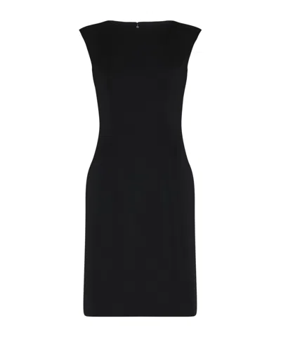 Alexander Mcqueen Short Sleeves Day Dress In Black
