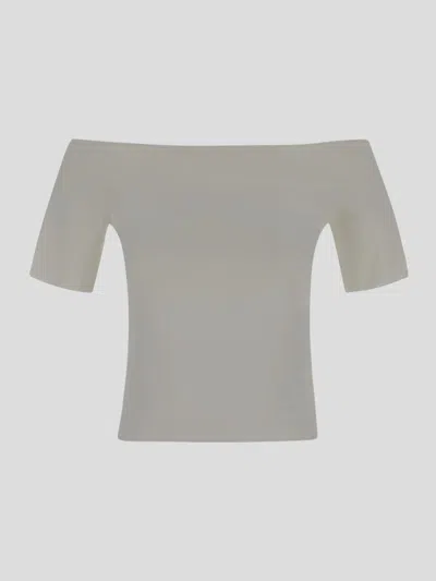 Alexander Mcqueen Short Sleeves Top In Ivory