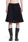 Alexander Mcqueen Bermuda In Cotone Nero Uomo In Black
