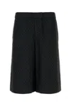 Alexander Mcqueen Skull Jacquard Pattern Shorts In Black