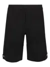 Alexander Mcqueen Men Black Wool Blend Bermuda Shorts In Black