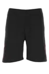 Alexander Mcqueen Men Black Wool Blend Bermuda Shorts In Black