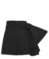 Alexander Mcqueen Women's Oversize Bow Tailored Shorts In Black