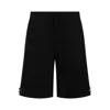 Alexander Mcqueen Logo-tab Bermuda Shorts In Black