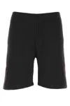 Alexander Mcqueen Men Black Wool Blend Bermuda Shorts In Black