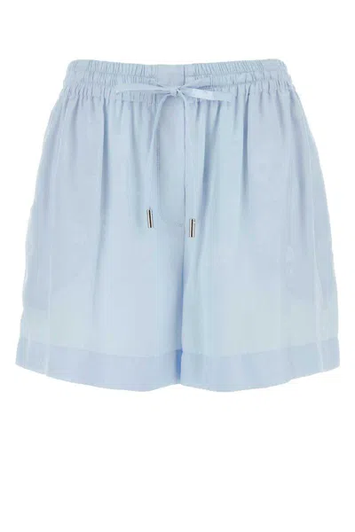 Alexander Mcqueen Jacquard Shorts Featuring Subtle Woven Motif In Blue