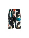Alexander Mcqueen All-over Graffiti Acquerello Print Bermuda Shorts In Multicolour
