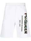 Alexander Mcqueen Graffiti-print Cotton Track Shorts