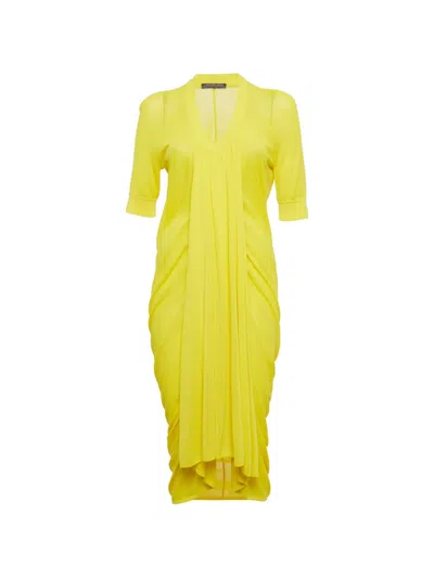 Pre-owned Alexander Mcqueen Short-sleeve Playsuit In Yellow