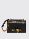 Alexander Mcqueen Crocodile Chain Shoulder Bag With Decorative Embellishments