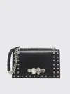 Alexander Mcqueen Stud-embellished Jewelled Satchel In Black