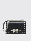 Alexander Mcqueen Stud-embellished Jewelled Satchel In Black
