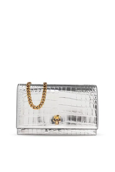 Alexander Mcqueen Shoulder Bag `small Skull` In Multi
