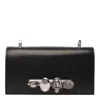 Alexander Mcqueen Black Leather The Knuckle Satchel Crossbody Bag In Black