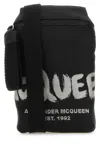 Alexander Mcqueen Women's Fabric Mcqueen Graffiti Crossbody Bag In Black