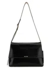 Alexander Mcqueen Black Leather The Slouch Crossbody Bag In Black