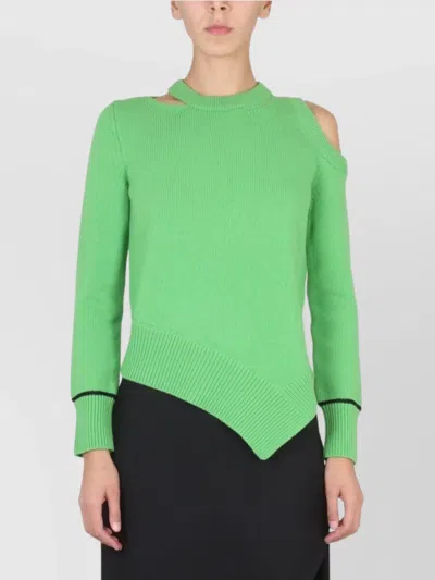 ALEXANDER MCQUEEN SHOULDER CUTOUT KNIT SWEATER