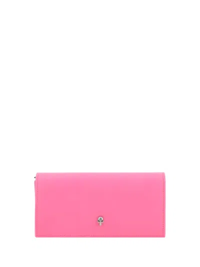 Alexander Mcqueen Shoulder Wallet In Pink