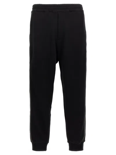 Alexander Mcqueen Side Band Joggers In Black