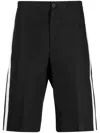 Alexander Mcqueen Side-stripe Bermuda Shorts In Black