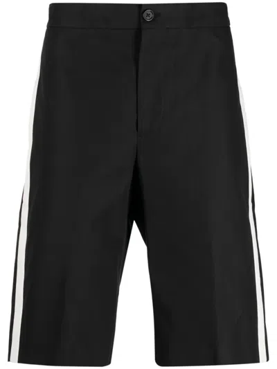Alexander Mcqueen Side-stripe Bermuda Shorts In Black