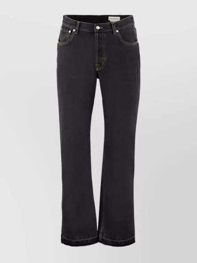 ALEXANDER MCQUEEN SIDE STRIPE STRAIGHT-LEG DENIM