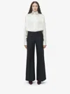 Alexander Mcqueen Wide-leg Pant In Wool Blend In Black