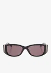 Alexander Mcqueen Side T-bar Rectangular Sunglasses