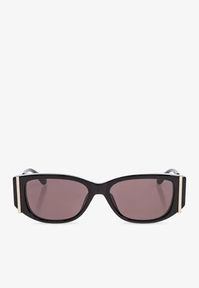 Alexander Mcqueen Side T-bar Rectangular Sunglasses