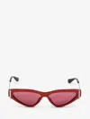 Alexander Mcqueen Side T-bar Sunglasses In Red