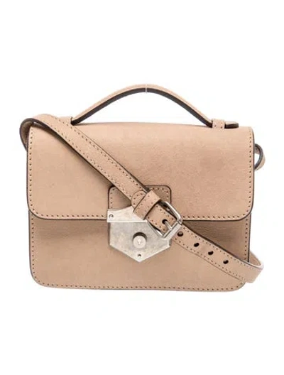 Pre-owned Alexander Mcqueen Signature  Leather Wicca Crossbody Bag In Neutral