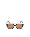 Alexander Mcqueen Signature Essentials Sunglasses In Brown In Black